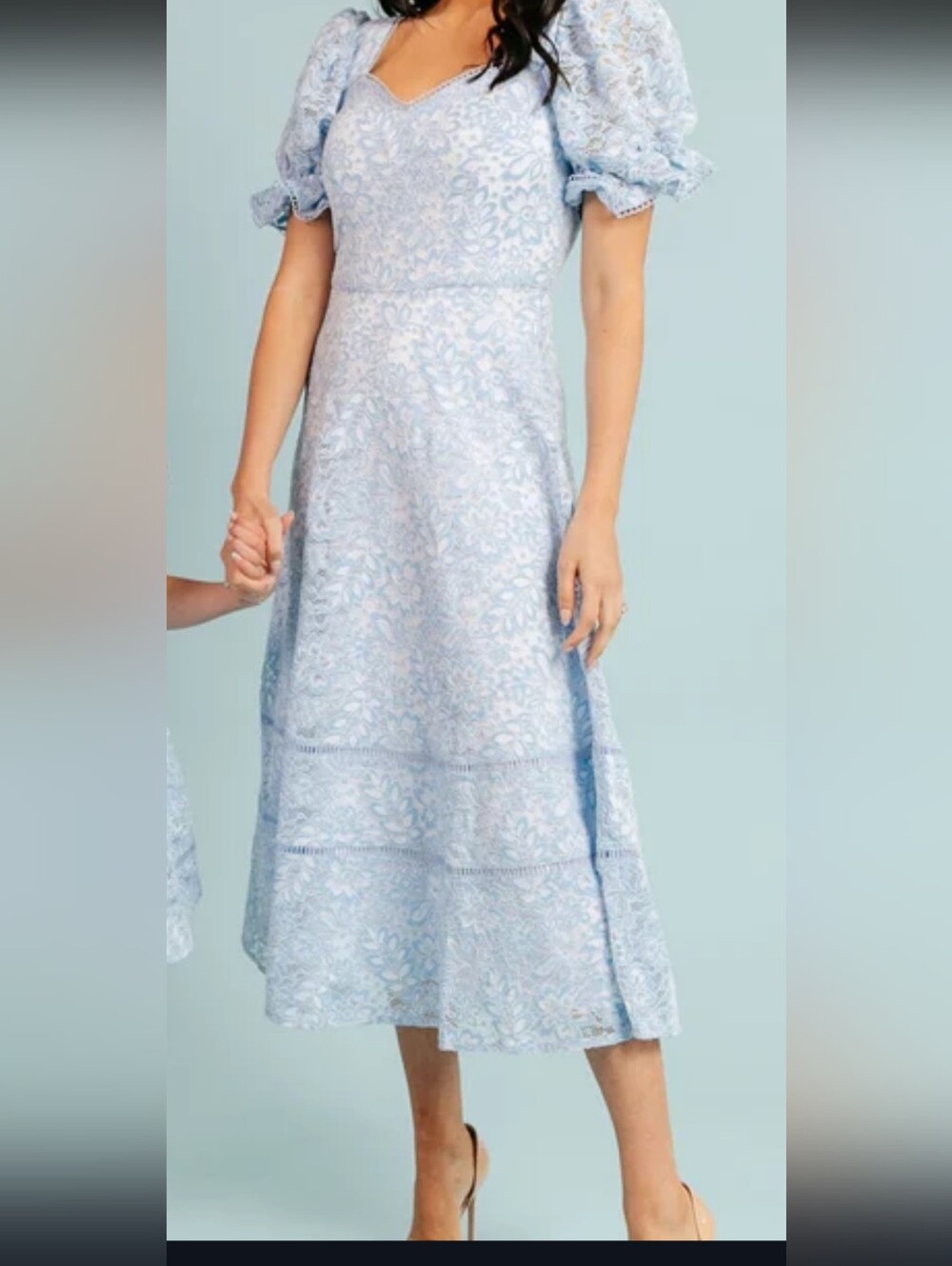Rachel Parcell Celeste Blue Lace Dress